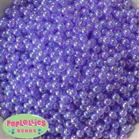 6mm  Lavender AB shiny coated Clear Spacer Beads 50