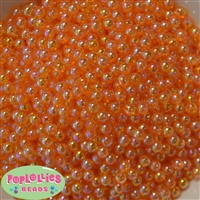 6mm Orange AB shiny coated Clear Spacer Beads 200