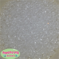 6mm Clear Facet Acrylic Spacer Beads