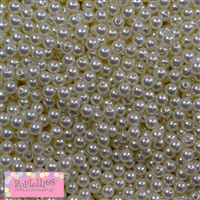 6mm Cream Pearl Spacer Beads