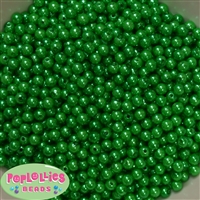 6mm Christmas Green Pearl Spacer Beads