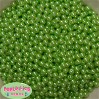 6mm Lime Pearl Spacer Beads