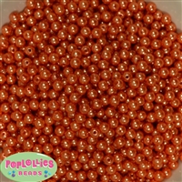 6mm Orange Pearl Spacer Beads