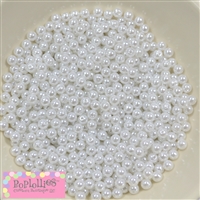 6mm White Faux Pearl Spacer Beads Bulk