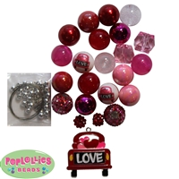Valentine Truck Bubblegum Bead DIY Necklace Kit