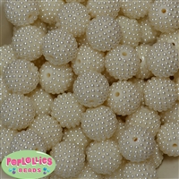 20mm Cream Berry Acrylic Bubblegum Beads