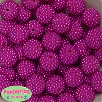 20mm Hot Pink Berry Acrylic Bubblegum Beads