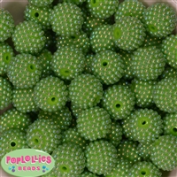 20mm Lime Green Berry Acrylic Bubblegum Beads