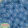 20mm Baby Blue Shiny AB Bubble Style Acrylic Gumball Bead