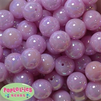 20mm Light Lavender Shiny AB Bubble Style Acrylic Gumball Bead