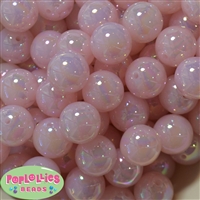 20mm Pale Pink Shiny AB Bubble Style Acrylic Gumball Bead