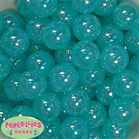 20mm Turquoise Shiny AB Bubble Style Acrylic Gumball Bead