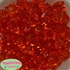 20mm Clear Orange Ice Cube Bubblegum Bead