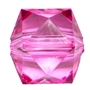 20mm Clear Pink Ice Cube Bubblegum Bead