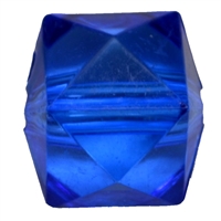 20mm Clear Royal Blue Ice Cube Bubblegum Bead