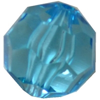 20mm Clear Cyan Blue Facet Bubblegum Beads