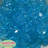 20mm Clear Cyan Blue Facet Bubblegum Beads Bulk