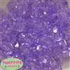 20mm Clear Lavender Facet Bubblegum Beads