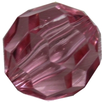 20mm Clear Pink Facet Bubblegum Beads