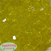20mm Clear Yellow Facet Bubblegum Beads