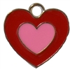 Small Enamel Iridescent Heart Charm