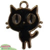 Small Enamel Black Cat Charm