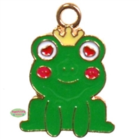 Kiss a Frog Enamel Charm