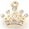 Small Enamel Gold Crown Charm