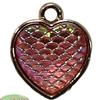 Small Enamel Iridescent Heart Charm