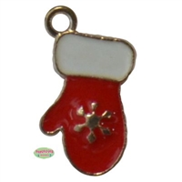 Small enamel mitten charm