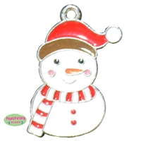 Small enamel snowman charm