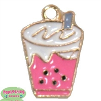 Small Enamel Ice Cream Soda Charm