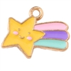 Small enamel Shooting Star shaped charm