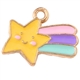 Small enamel Shooting Star shaped charm