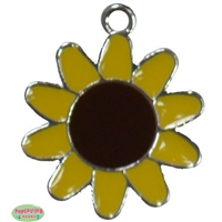 21mm Enamel Sunflower Charm