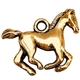 Small Gold Horse shaped charm