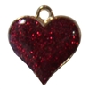 Small Enamel Iridescent Heart Charm