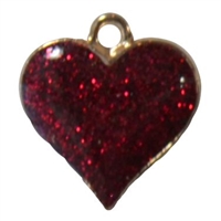 Small Enamel Iridescent Heart Charm