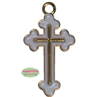 Small Enamel Cross Charm