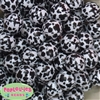 20mm Cow Print Pearl Bubblegum Beads