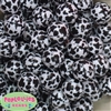 20mm Acrylic Cow Print Bubblegum Beads Bulk