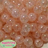 20mm Coral Crackle Bubblegum Bead