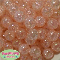20mm Coral Crackle Bubblegum Bead Bulk