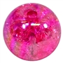 20mm Hot Pink Crackle Bubblegum Bead