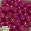 20mm Hot Pink Crackle Bubblegum Bead