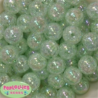 20mm Mint Crackle Bubblegum Bead Bulk