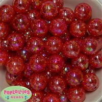 20mm Red Crackle Bubblegum Bead Bulk
