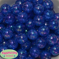20mm Royal Blue Crackle Bubblegum Bead Bulk