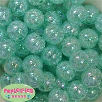 20mm Turquoise Crackle Bubblegum Bead