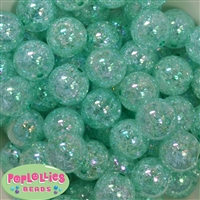 20mm Turquoise Crackle Bubblegum Bead Bulk